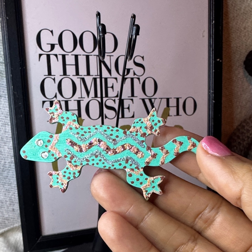 Colorful Lizard Brooch
